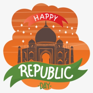 Transparent India Republic Day Logo Landmark Orange - Republic Day In Advance, HD Png Download, Free Download