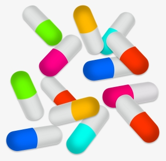 Colored Pills Png Clip Art, Transparent Png, Free Download