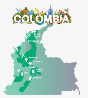 Biodiversity Colombia , Png Download - Colombia Grey Map, Transparent Png, Free Download