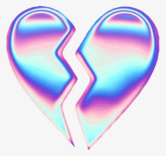 #heart #hologram - Aesthetic Broken Heart Png, Transparent Png, Free Download