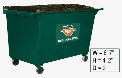 1 Yard Container - 3 Yard Rear Load Dumpster, HD Png Download, Free Download