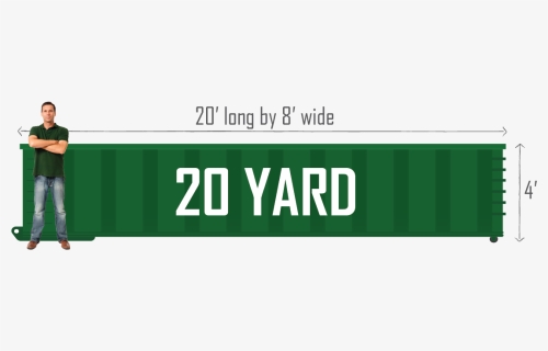 20 Yard Green Bay Dumpster - Waste Container, HD Png Download, Free Download