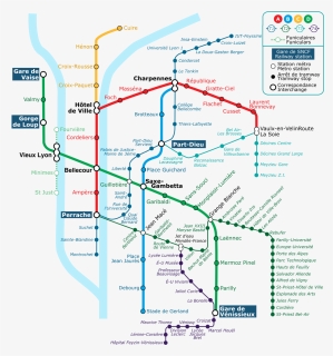 Plan Metro Tram Lyon, HD Png Download, Free Download