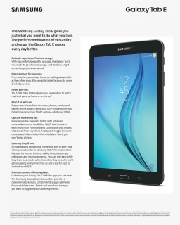 Samsung Galaxy Tab E - Samsung Galaxy, HD Png Download, Free Download