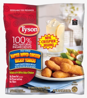Tyson 100 Natural Batter Dipped Chicken Breast Tenders, HD Png Download, Free Download