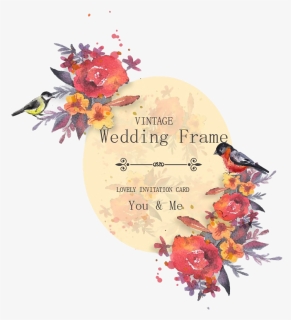 Wedding Card Png Clipart - Wedding Invitation Card Watercolor Flower, Transparent Png, Free Download