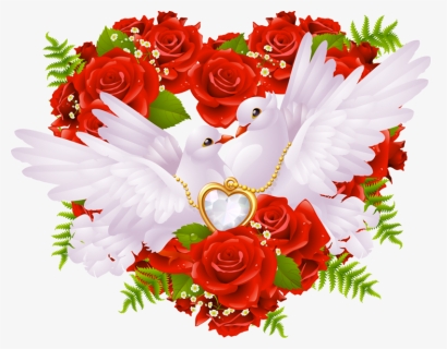 Flowers Wedding Background Transparent - Love Rose, HD Png Download, Free Download