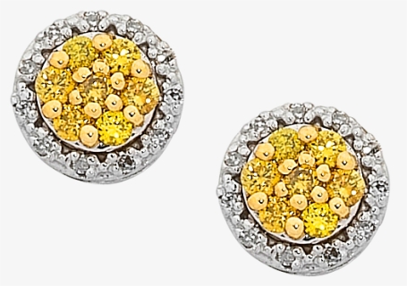 Diamond Earrings Png - Gold Diamond Earring Png, Transparent Png, Free Download