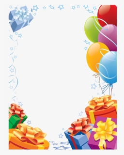 Balloons Birthday Frame Png Pic - Transparent Birthday Frame Png, Png Download, Free Download
