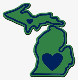 Heart In Michigan Sticker - Michigan, HD Png Download, Free Download