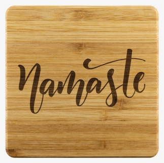 Namaste Bamboo Coaster Set"  Class= - Plywood, HD Png Download, Free Download
