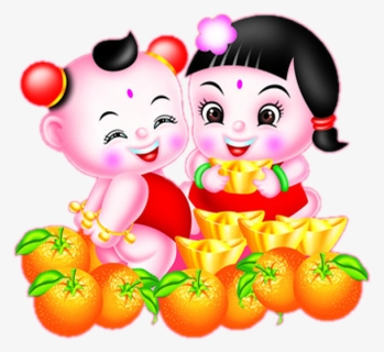Transparent Mascot Drawing Fuwa Fruit Food For New - 桔子, HD Png Download, Free Download