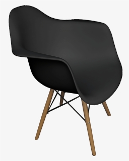 Black Plastic Armchair, Black Eames Chair, Armchair - Chair, HD Png Download, Free Download