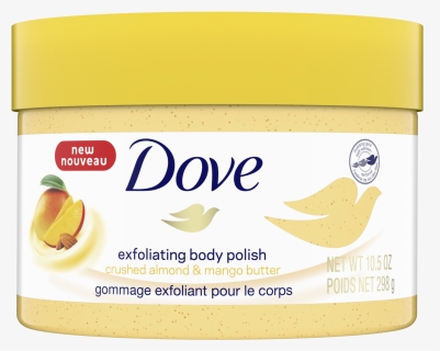 Dove Exfoliating Body Polish Crushed Almond And Mango - Dove Body Scrub Mango, HD Png Download, Free Download