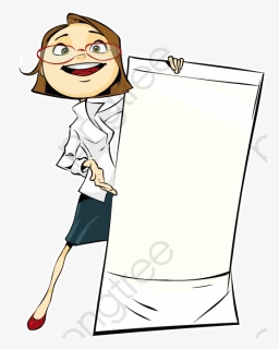Transparent Score Board Clipart - Cartoon Image Of A Lady For Bulletin Board Ppt, HD Png Download, Free Download