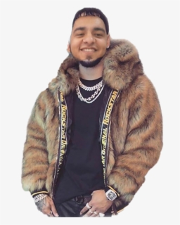 Popular And Trending Anuelaa Stickers On Picsart Png - Anuel Aa Fur Jacket, Transparent Png, Free Download