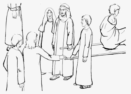 Religion Peoples Clip Arts - Widow Of Nain Coloring Page, HD Png Download, Free Download