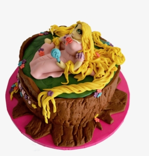 Transparent Tree Log Png - Rapunzel Chocolate Cake, Png Download, Free Download