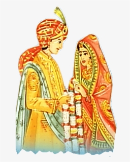 Marriage Clipart Png - Dulha Dulhan Hindu Wedding Clipart Png, Transparent Png, Free Download