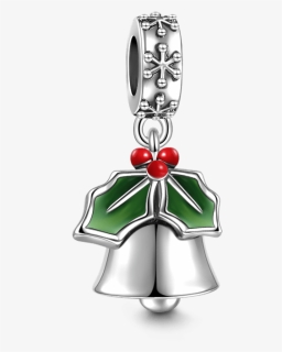 Bell With Holly Leaves - Locket, HD Png Download, Free Download