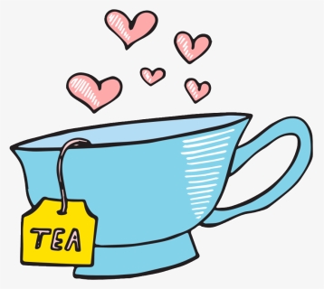 Hand Painted Teacup Winter Free Vector - Heart, HD Png Download, Free Download