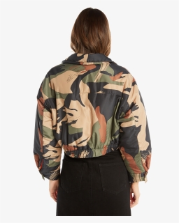 Camo Bomber In Colour Burnt Olive - Miniskirt, HD Png Download, Free Download