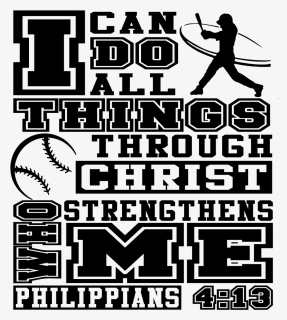 I Can Do All Things Baseball - Poster, HD Png Download, Free Download
