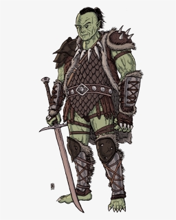 Male Half Orc Barbarian , Png Download - Half Orc Barbarian Axe, Transparent Png, Free Download