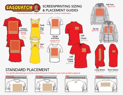 Sasquatch Screen Printing & Embroidery - Screen Printing Mock Ups, HD Png Download, Free Download