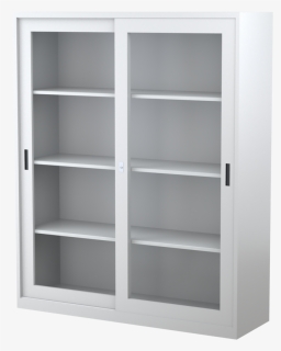 Glass Door Cabinet - Bookcase, HD Png Download, Free Download