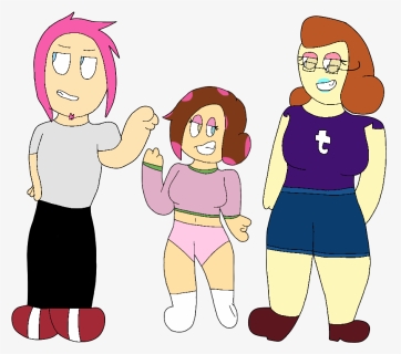 Hinata And Nortilla As Humans - Cartoon, HD Png Download, Free Download