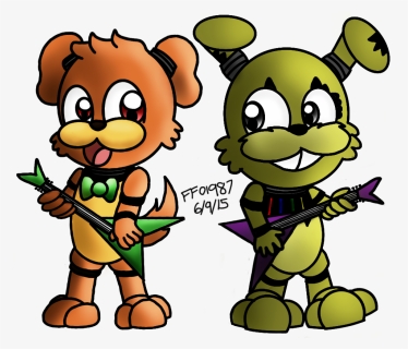 Maxwell And Springtrap By Fnaffanof1987 - Cartoon, HD Png Download, Free Download