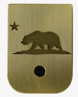 California Flag Brass Brushed Finish Mag Plate - California Republic Bear, HD Png Download, Free Download