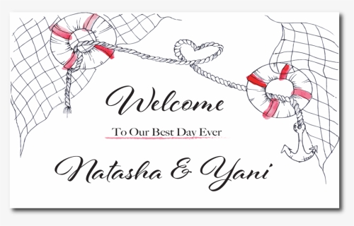 Nautical Wedding Welcome Sign - Drawing, HD Png Download, Free Download