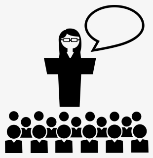 School Group With One Female Student Talking In Front - Students Icon, HD Png Download, Free Download