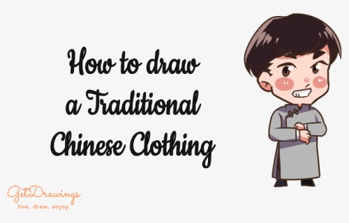 How To Draw A Traditional Chinese Clothing - Cartoon, HD Png Download, Free Download