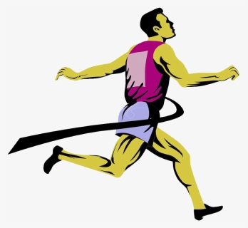 Finish Line Png Free Download - Clipart 100 Meter Race, Transparent Png, Free Download