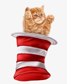 Cat In A Hat Clipart, HD Png Download, Free Download