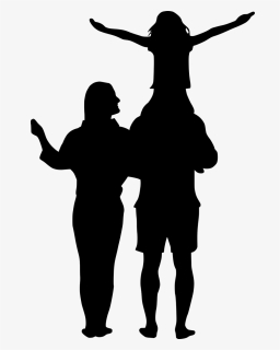 Mother Father Daughter Silhouette, HD Png Download, Free Download
