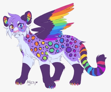 A First Idea For My Rainbow Kougra - Cartoon, HD Png Download, Free Download