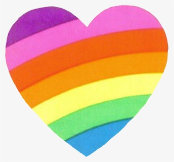 #rainbow #pride #vintage #heart #sticker #lisafrank - Heart, HD Png Download, Free Download