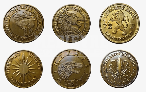 Game Of Thrones Set Of Half-pennies , Png Download - Coin, Transparent Png, Free Download