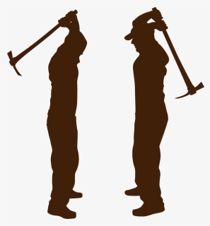 A Man Who Dug Gold Mines Png Download - Gold Mining Silhouette, Transparent Png, Free Download