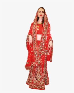 Red Bridal Lehenga Png Photo Background - Costume, Transparent Png, Free Download
