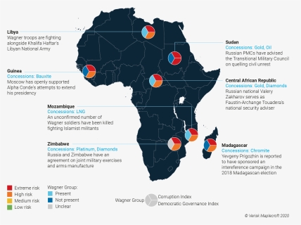 Russian Activities And Concessions In Africa Focus - Map, HD Png Download, Free Download