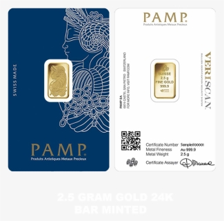 Pamp Gold Bar 2.5 G, HD Png Download, Free Download