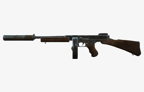100 Clip Tommy Gun - Fallout 4 Submachine Gun, HD Png Download, Free Download