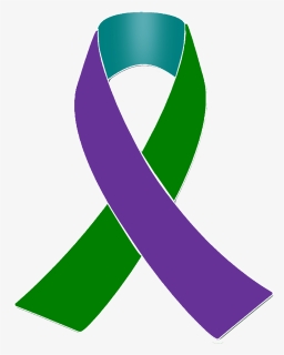 Purple, Teal And Green Awareness Ribbon - Pink Breast Cancer Logo, HD Png Download, Free Download