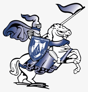 Drawn Knight Crusader Knight - St Dominic High School Mascot, HD Png Download, Free Download