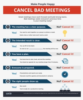 Cancel Bad Meetings Lucidmeetings - Cancel Bad Meetings, HD Png Download, Free Download